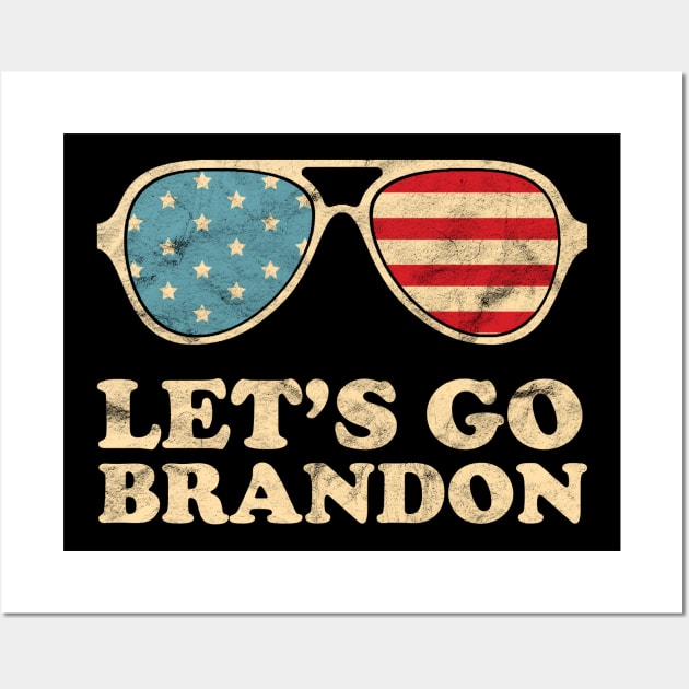 Let's Go Brandon American Flag Impeach Biden Wall Art by  Funny .designs123